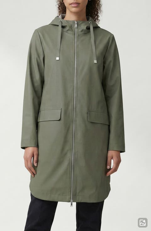 Janae Water Repellent Hooded Raincoat