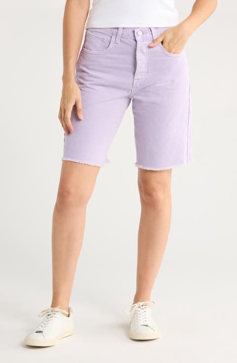 Frayed Denim Bermuda Shorts