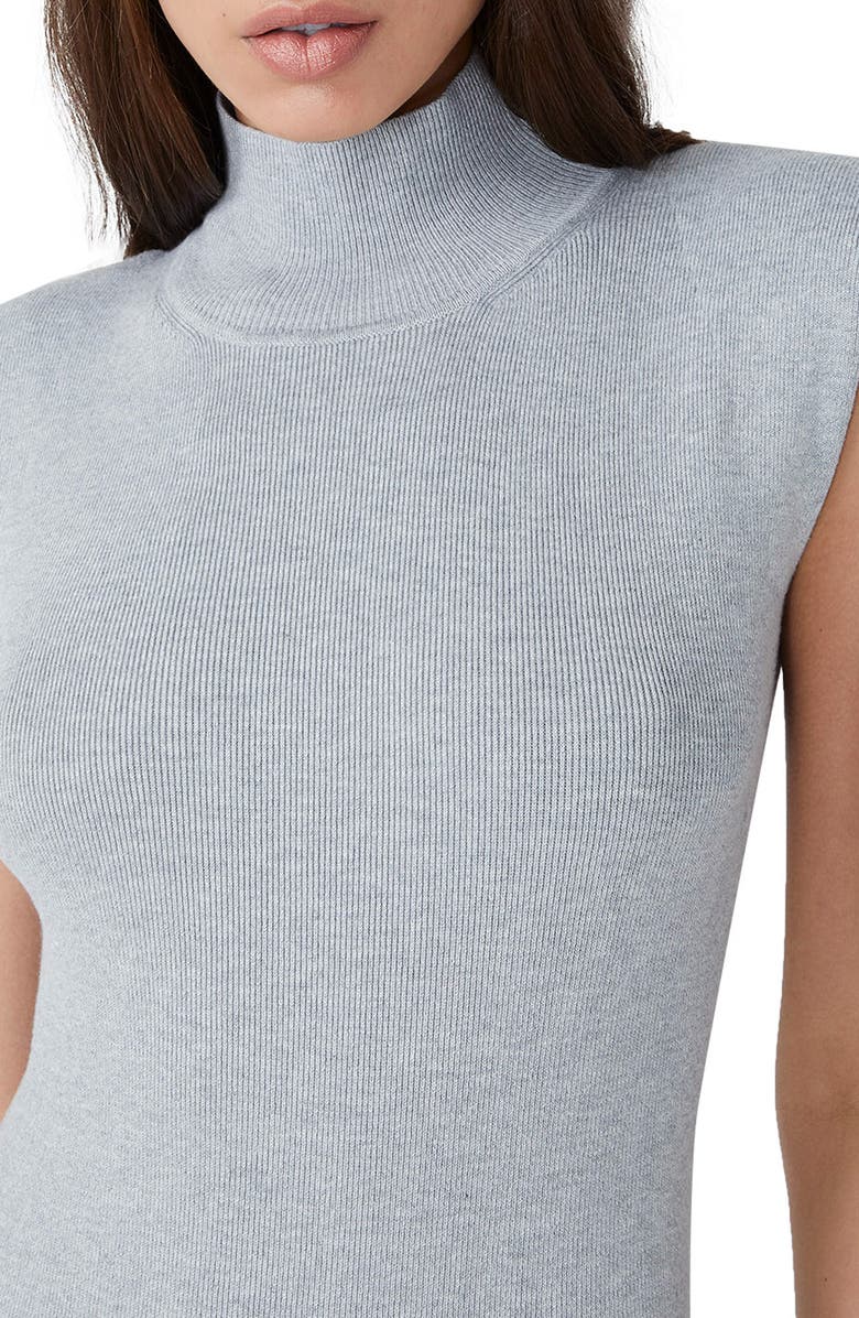 French Connection Shoulder Pad Sleeveless Sweater Dress, Alternate, color, 