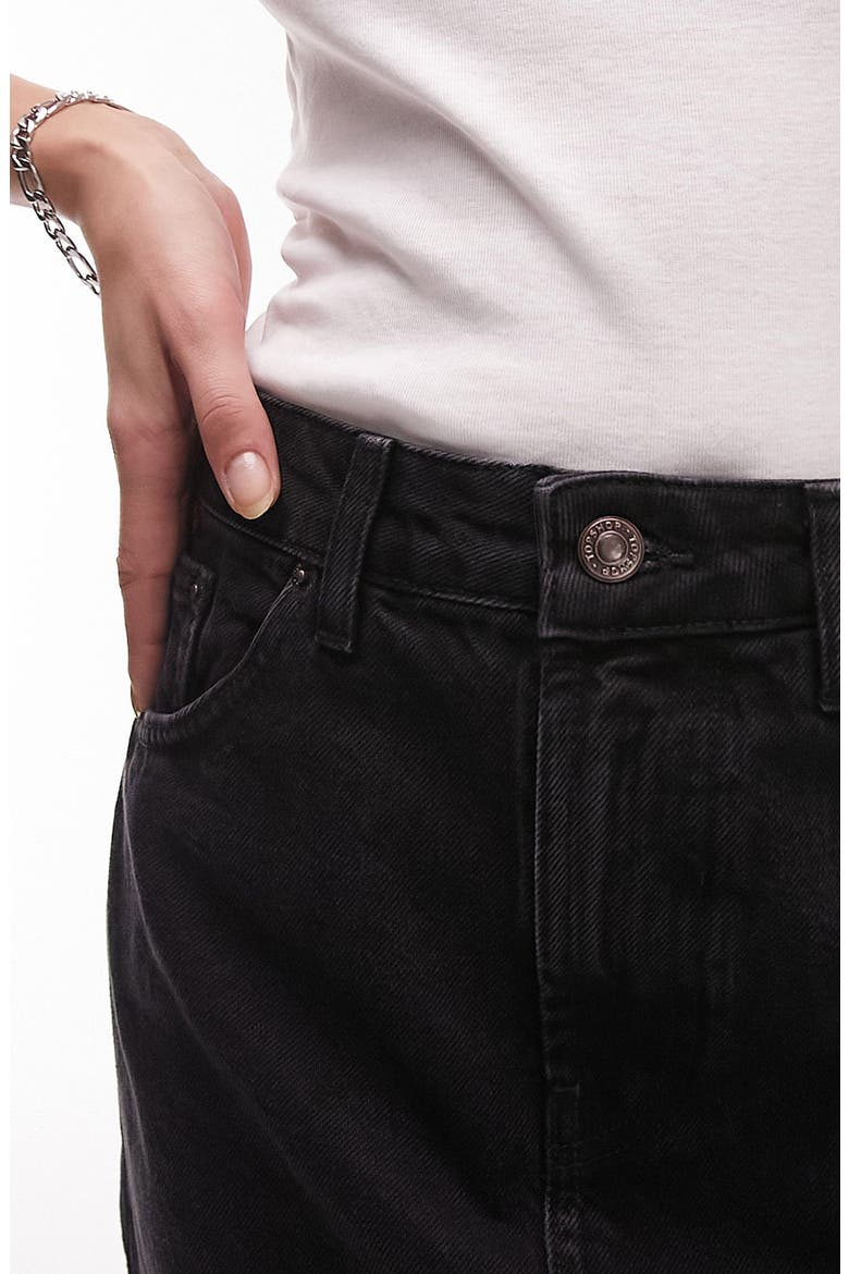 Denim Maxi Skirt, Alternate, color, BLACK