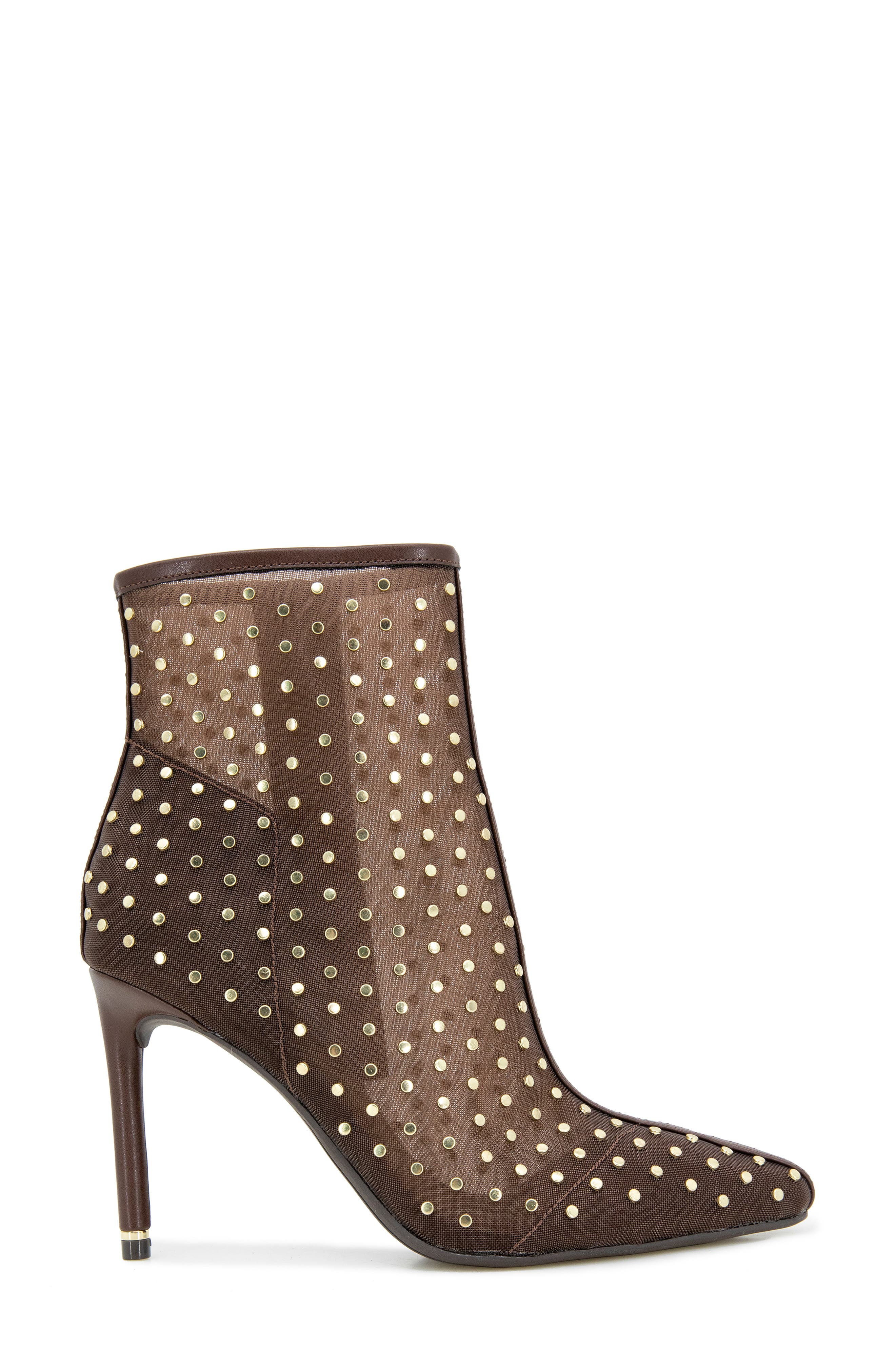 Quincy Stud Mesh Bootie, Alternate, color, BROWN MESH