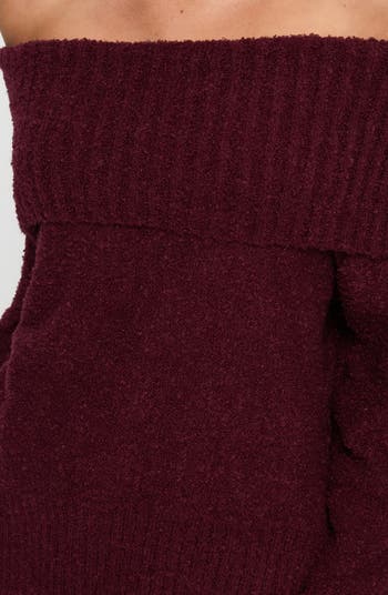 Parkley Off the Shoulder Bouclé Sweater