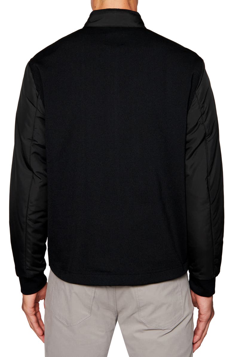 CONSTRUCT Hybrid Bomber Jacket, Alternate, color, Black
