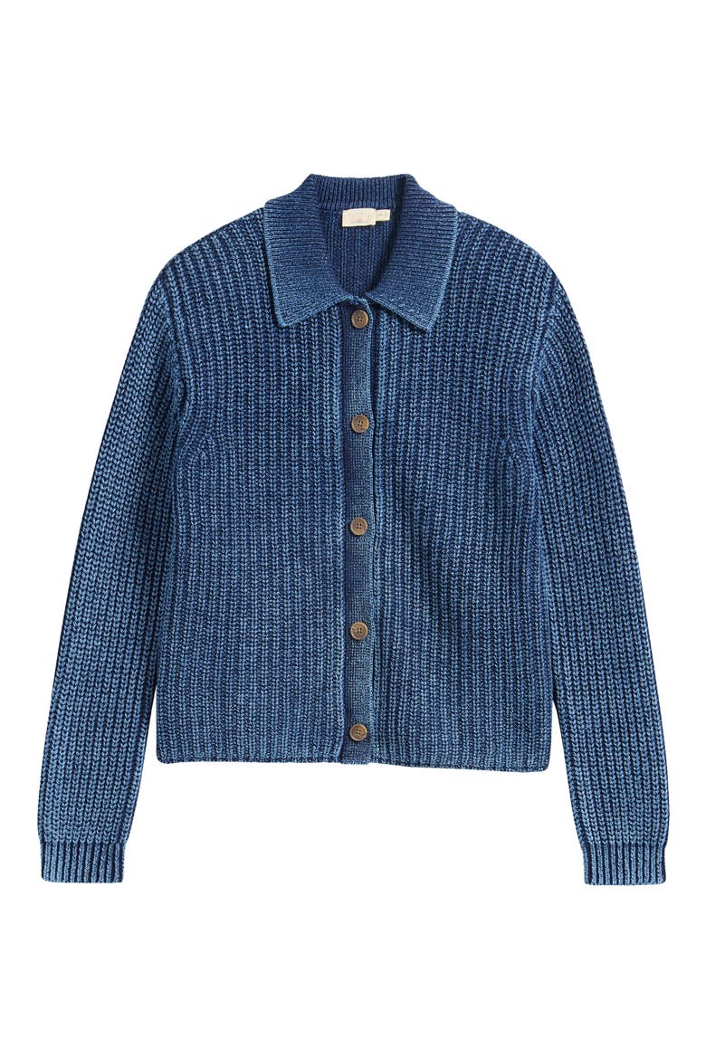 Sunwashed Indigo Cotton Lodge Cardigan, Alternate, color, MIDNIGHT INDIGO WASH