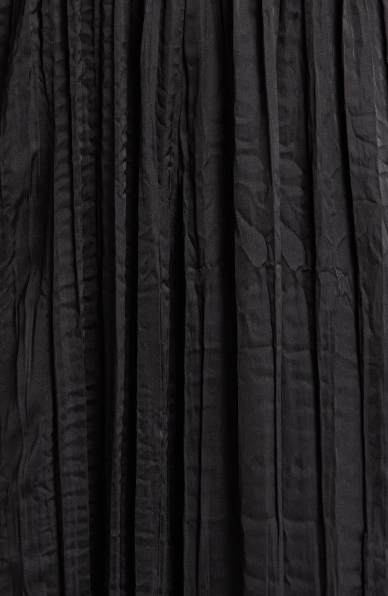 ASTR the Label Surplice Neck Plissé Satin Jumpsuit, Alternate, color, Black