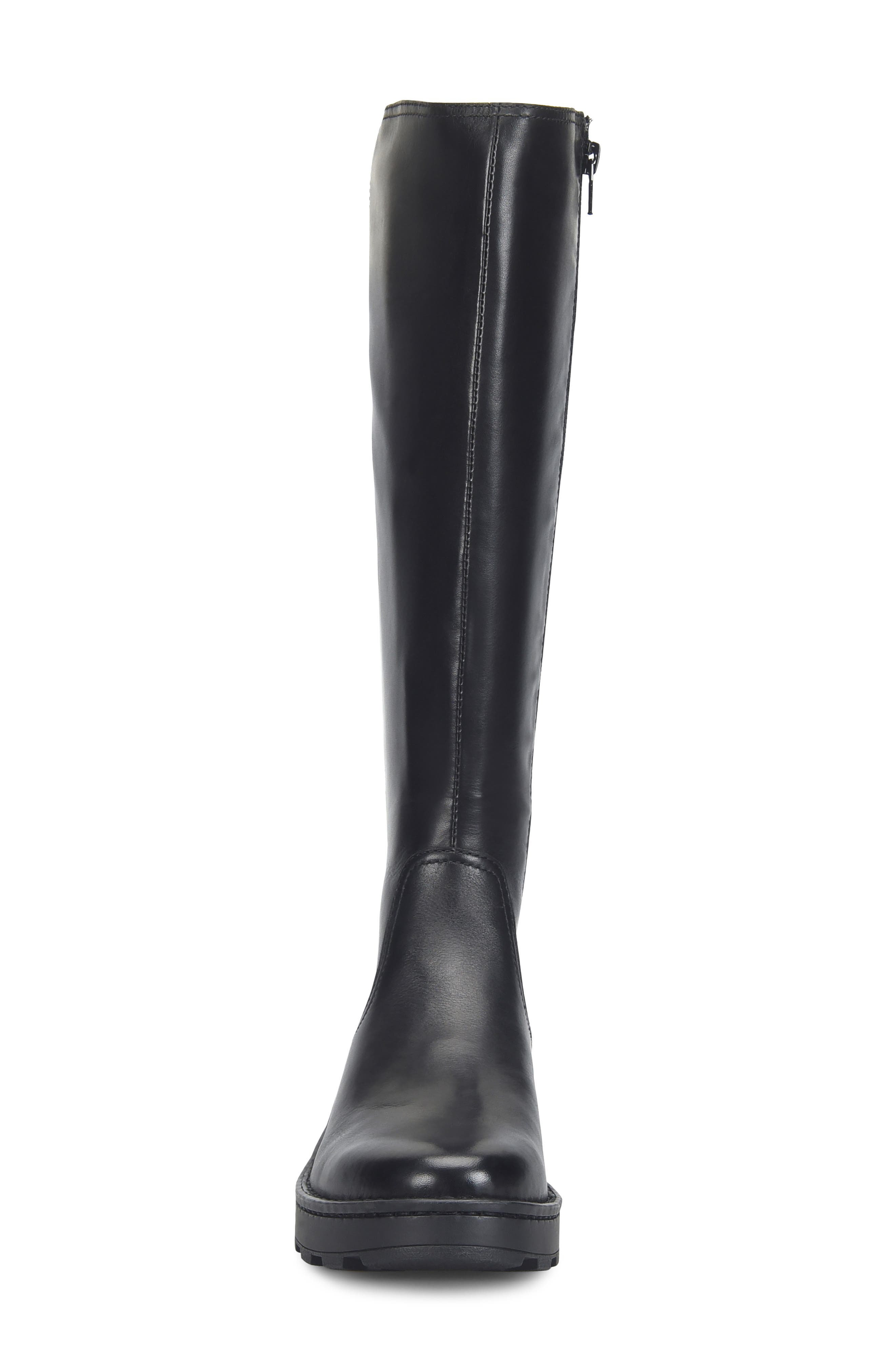 Børn Cascade Knee High Boot, Alternate, color, Black Leather/ Combo