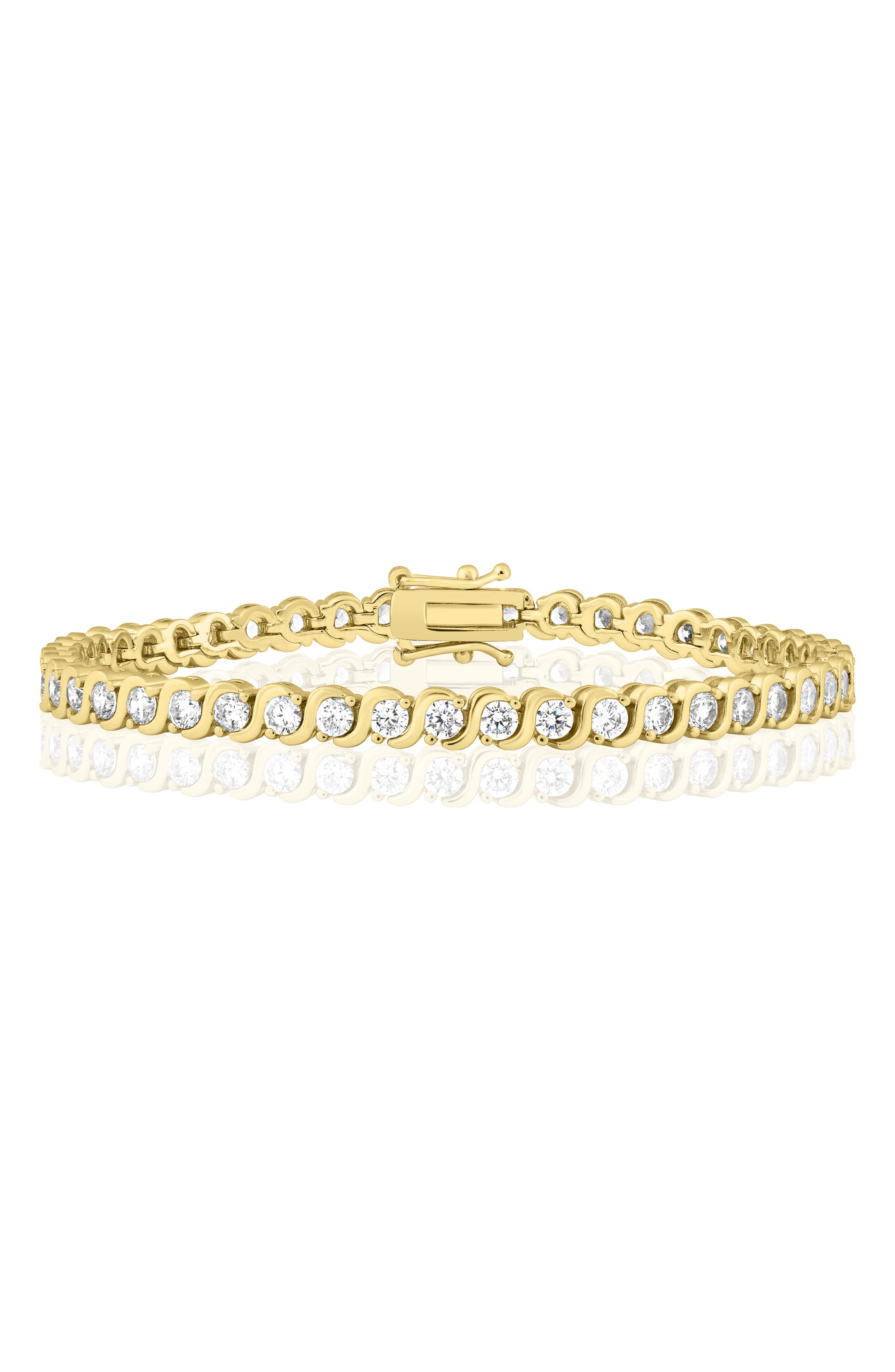 Cubic Zirconia Wave Line Bracelet