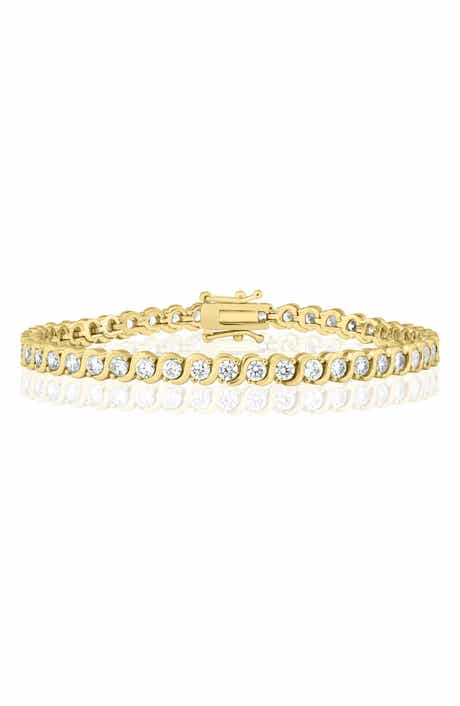 Cubic Zirconia Wave Line Bracelet
