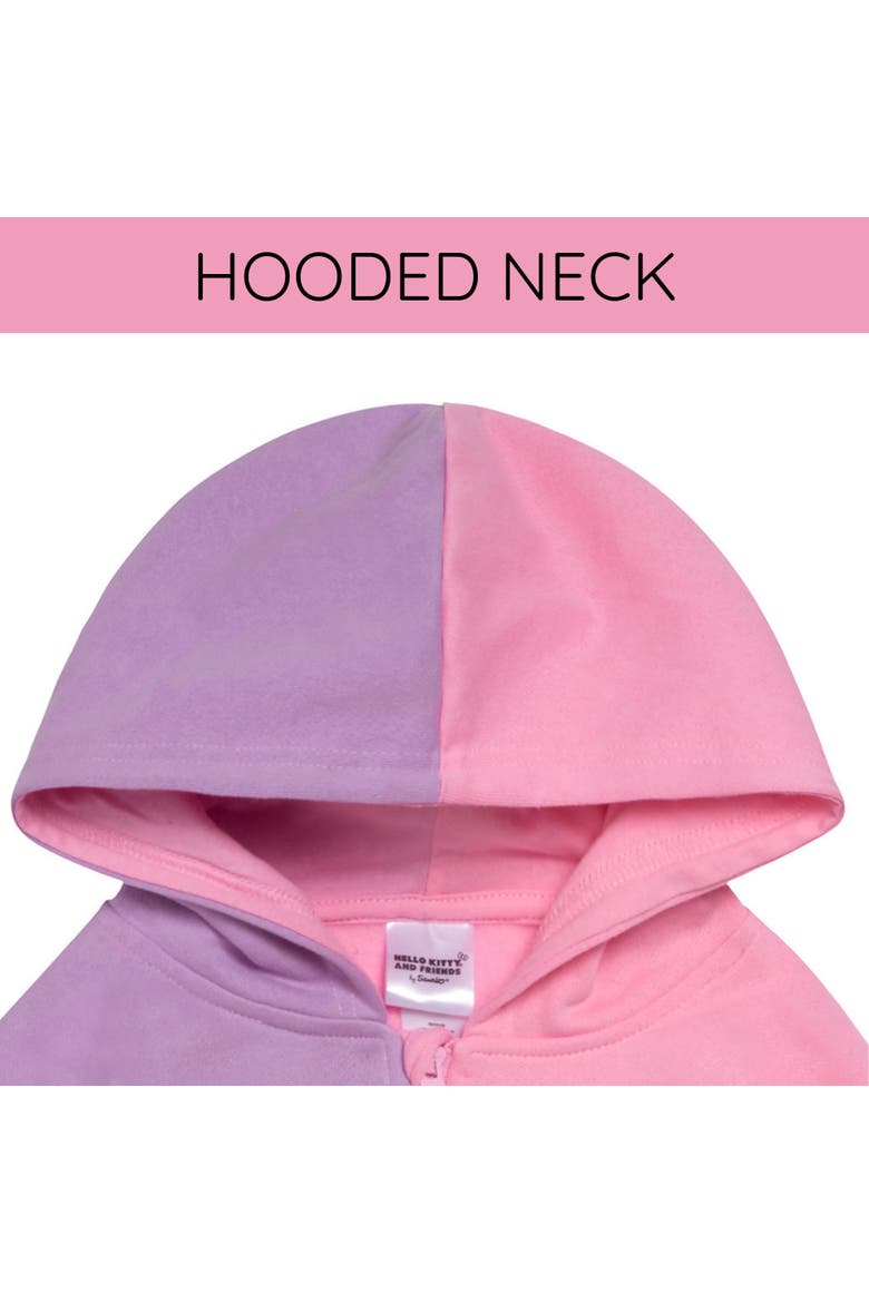 Fleece Zip-up Hoodie (toddler, Little Kid & Big Kid), Alternate, color, Pink Plum Kitty Kuromi