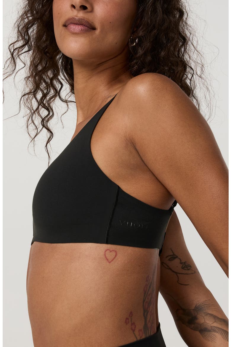 FormEveryday Plunge Neck Sports Bra, Alternate, color, BLACK