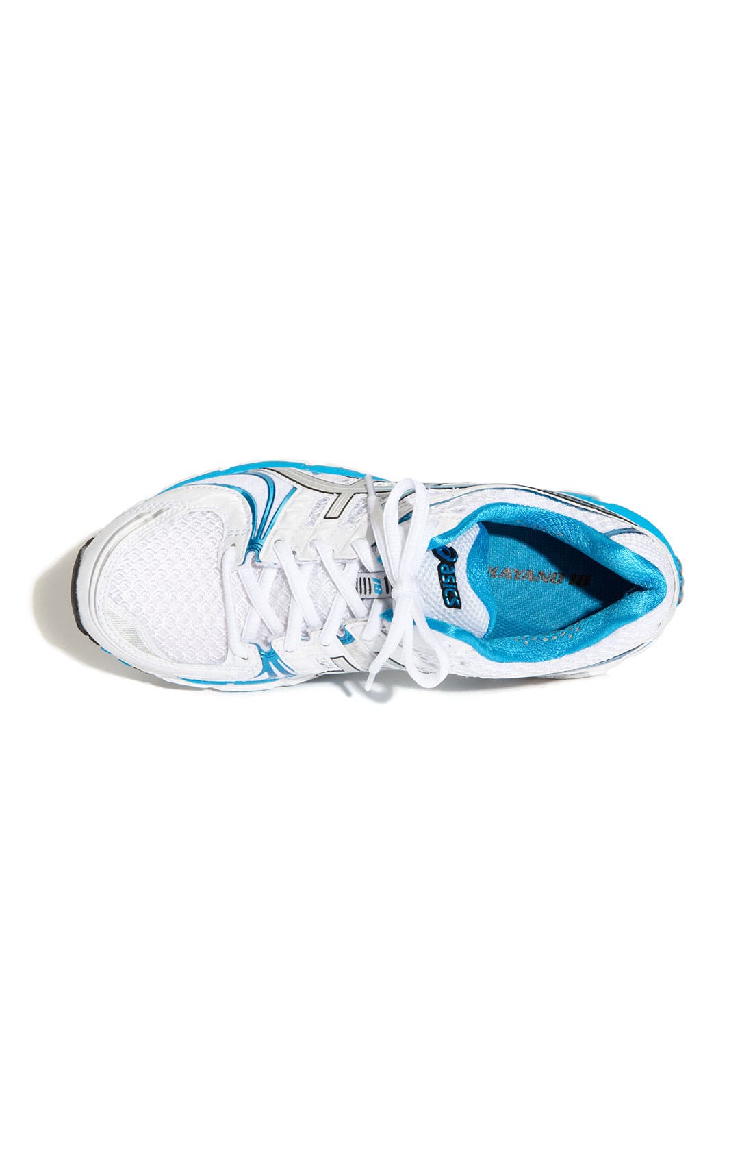 'GEL-Kayano 18' Running Shoe, Alternate, color, WHITE/ ISLAND BLUE