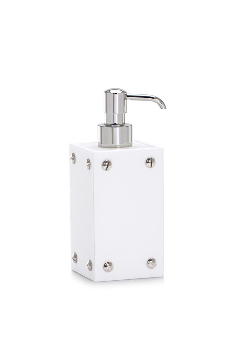 Tornillo Chrome Pump Dispenser, Main, color, WHITE