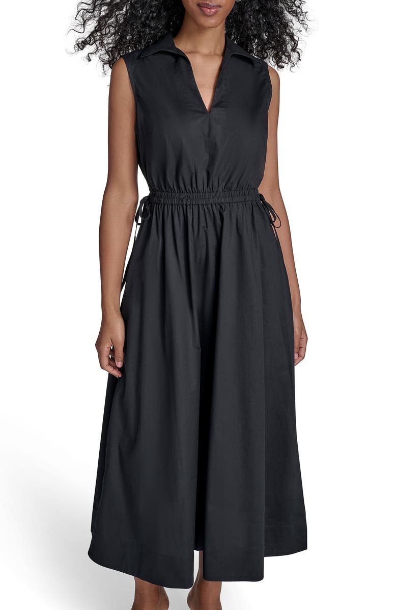 Calvin Klein Cutout Cotton Maxi Dress, Alternate, color, 