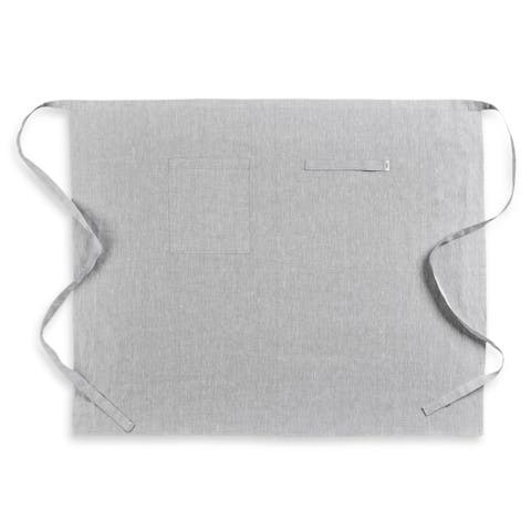 Linen Apron 33 x 40 in for Dining Table, Holiday and Everyday Table Decor - Linen Midi Bistro Apron