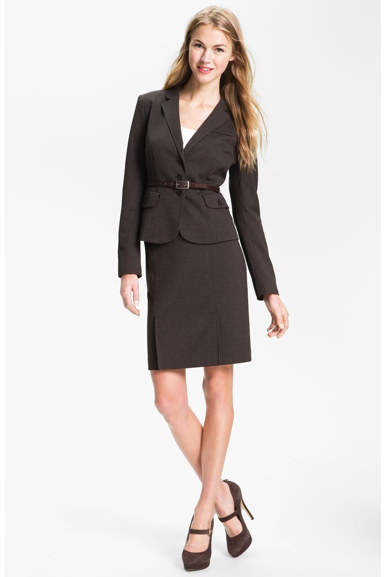 Cross Weave Skirt, Alternate, color, BROWN BEAN TWEED COMBO