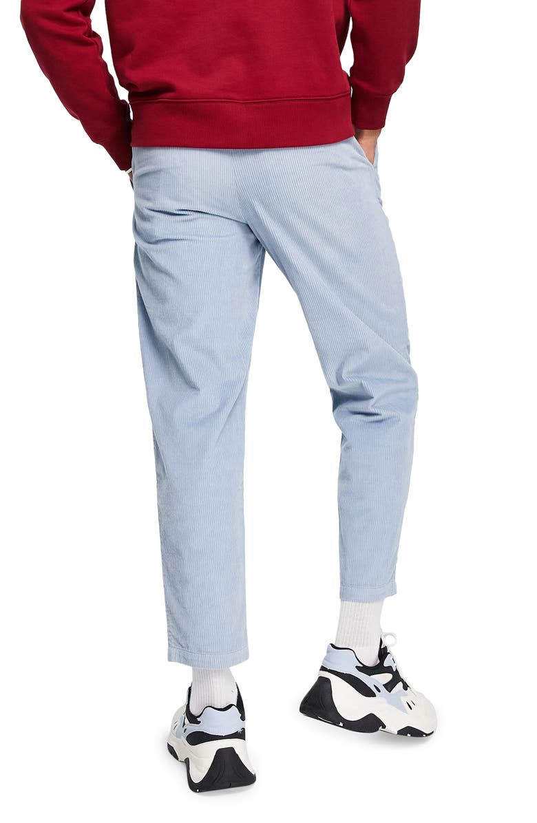 Topman Tapered Corduroy Trousers, Alternate, color,