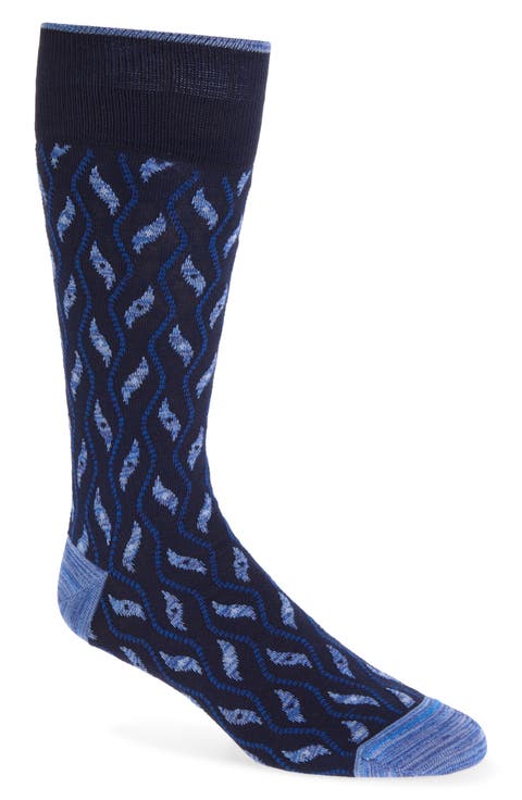Mercerized Cotton Blend Dress Socks