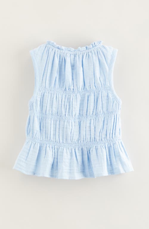 Nordstrom Kids' Smocked Sleeveless Cotton Top In Blue Windsurfer