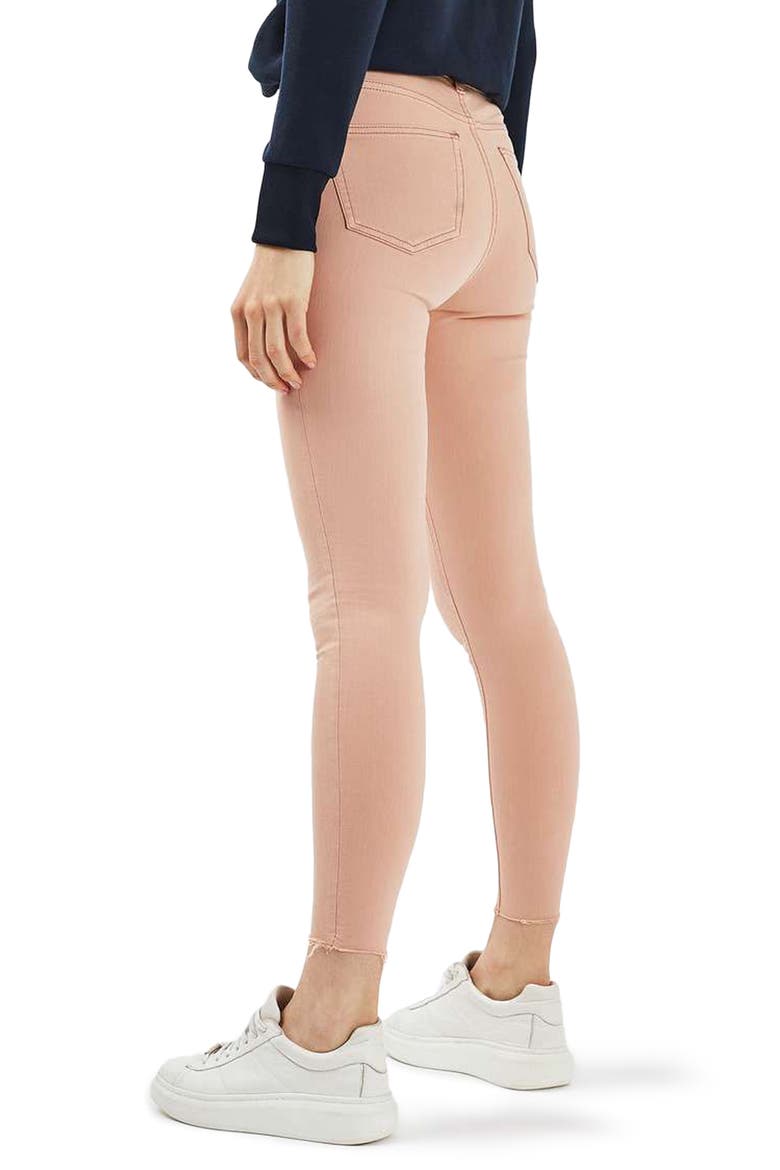 Jamie Raw Hem Skinny Jeans, Alternate, color, DUSKY PINK