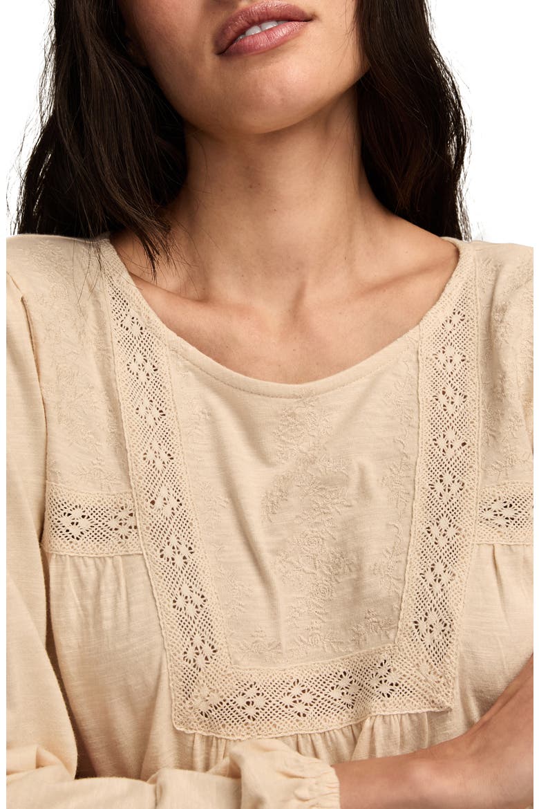 Embroidered Long Sleeve Top, Alternate, color, WHITECAP GRAY
