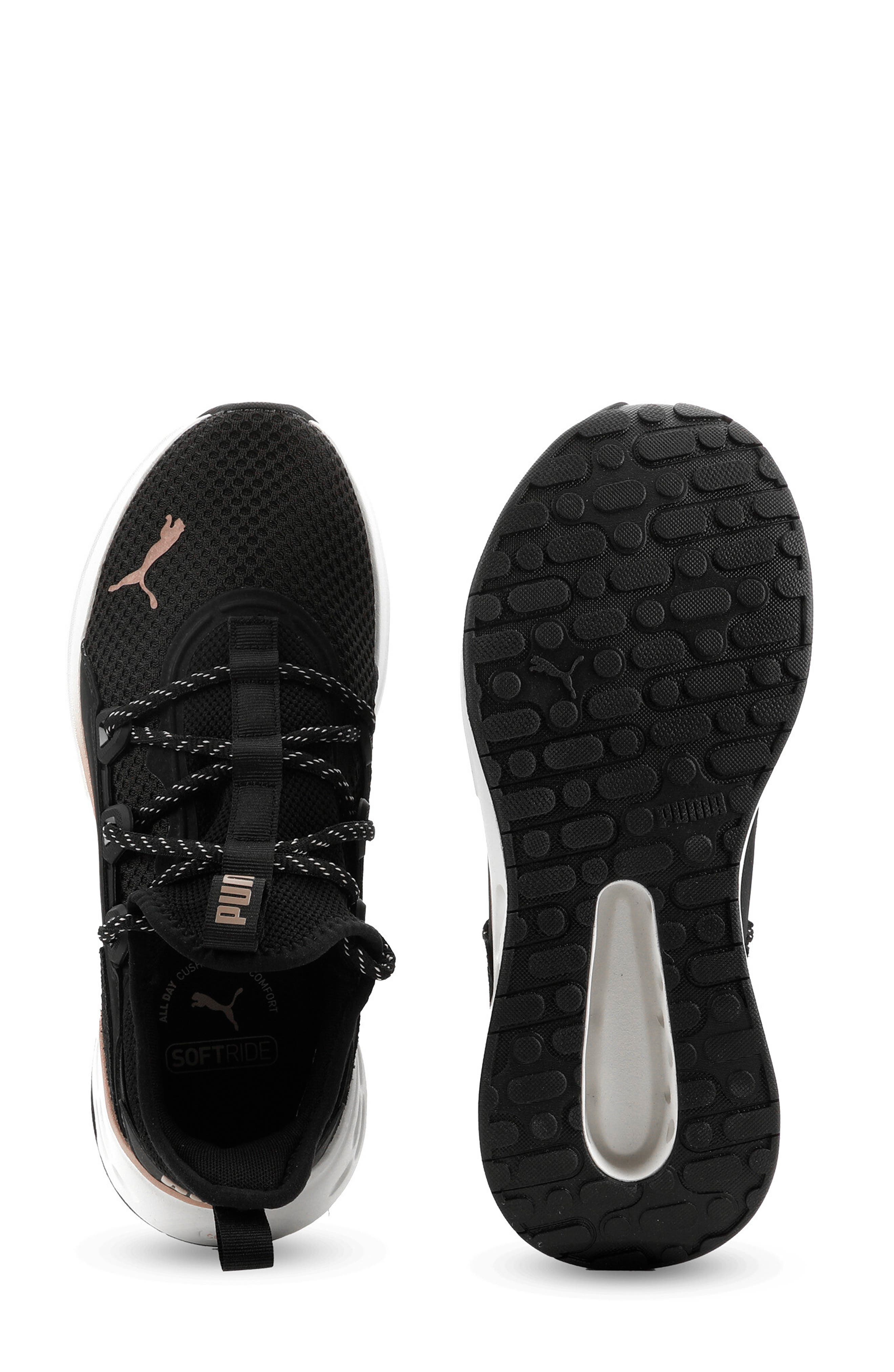 PUMA Softride Frequence Sneaker, Alternate, color, Puma Black-Rose Gold
