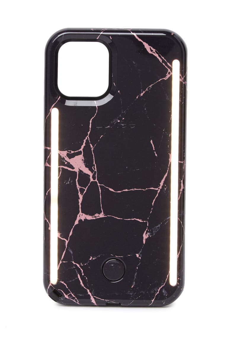 Case-Mate<sup>®</sup> iPhone 11 Pro/XS/X LuMee Duo Case - Metallic Marble & Black Rose Gold-Tone, Alternate, color,