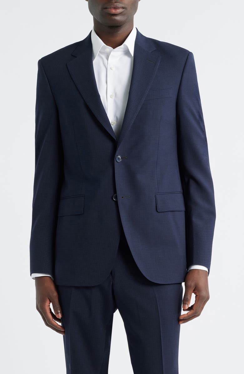 Peter Millar Flynn Classic Fit Navy Microcheck Wool Suit, Alternate, color, Navy