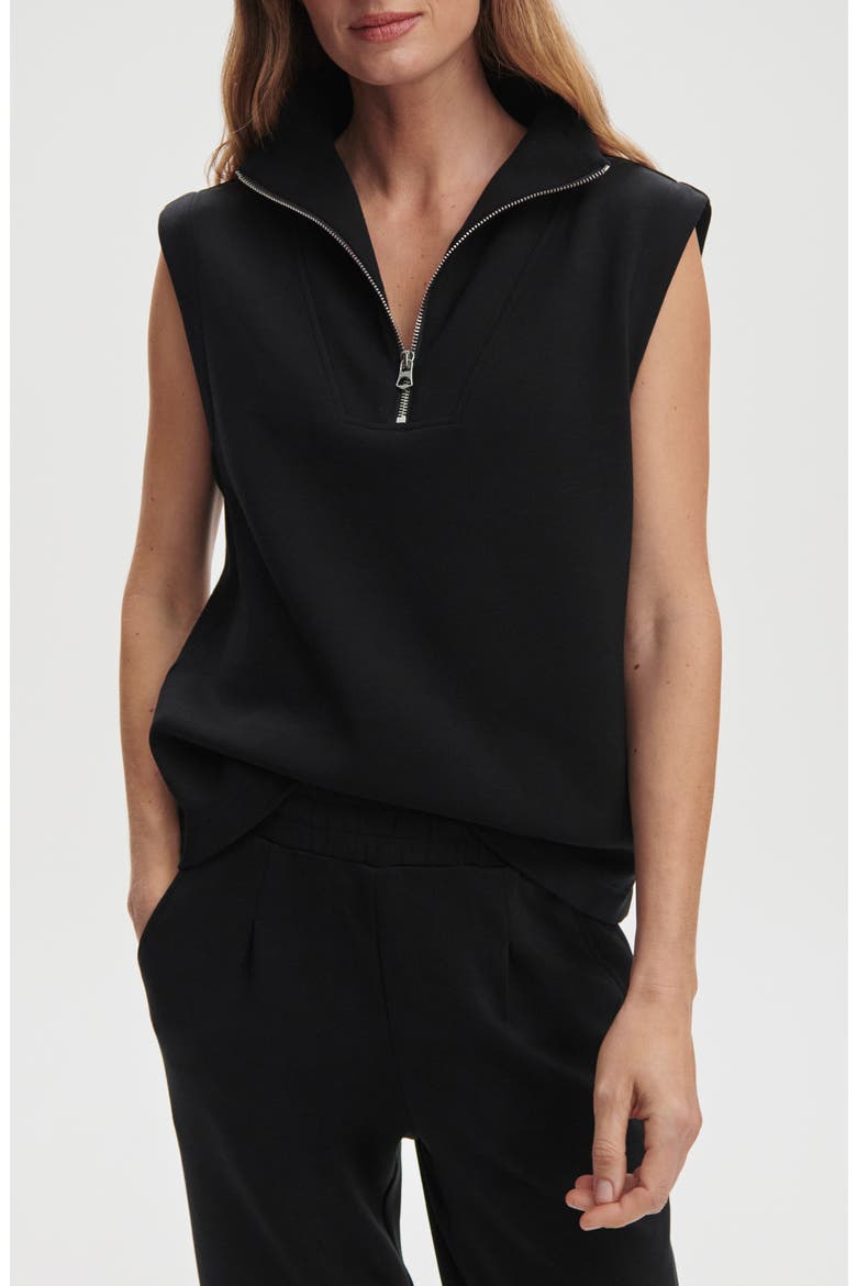 Magnolia 2.0 Sleeveless Half Zip, Main, color, BLACK