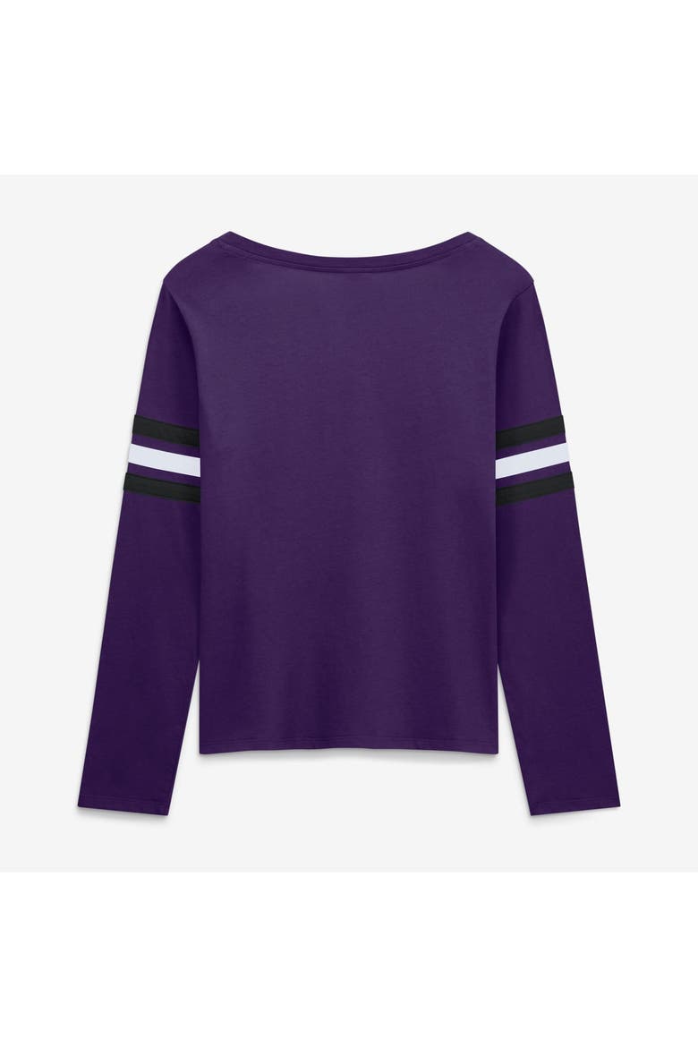 Women's Fanatics  Purple Baltimore Ravens Team First Coverage Scheme Lace-Up Long Sleeve T-Shirt, Alternate, color, Purple