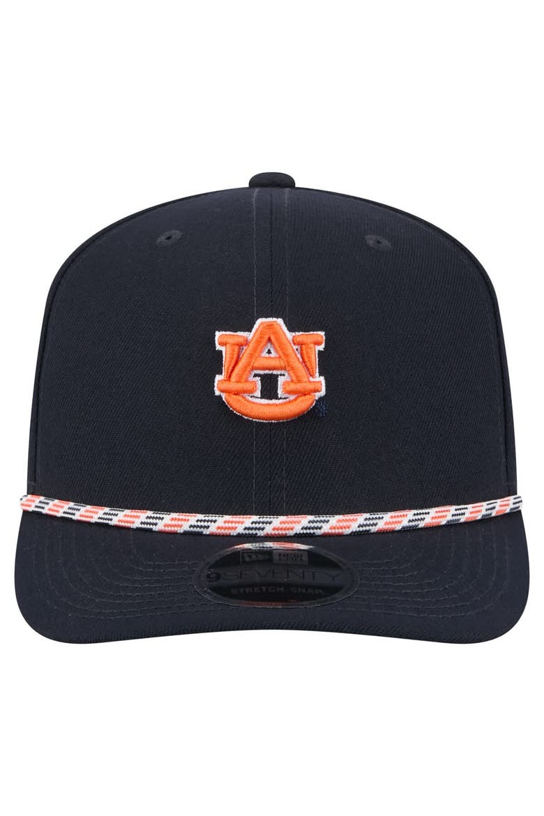 Men's New Era Navy Auburn Tigers Game Day Multi-Rope 9SEVENTY Stretch-Snap Hat, Alternate, color, Navy