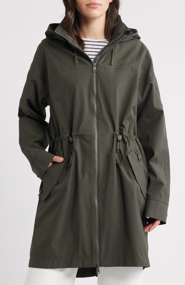 Lole Piper 2.0 Hooded Water Repellent Raincoat, Main, color, Olive