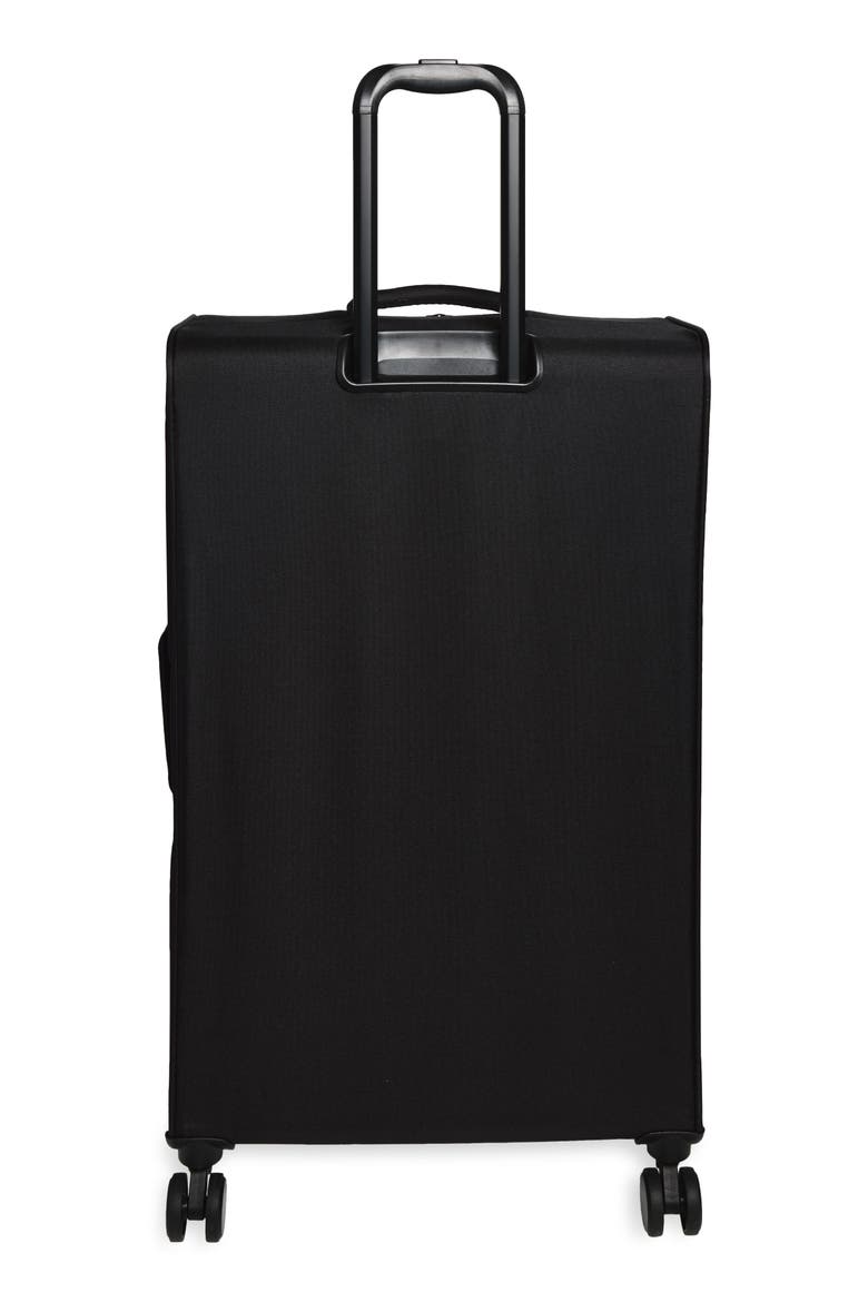 Lineation Softside Checked Spinner Suitcase, Alternate, color, BLACK