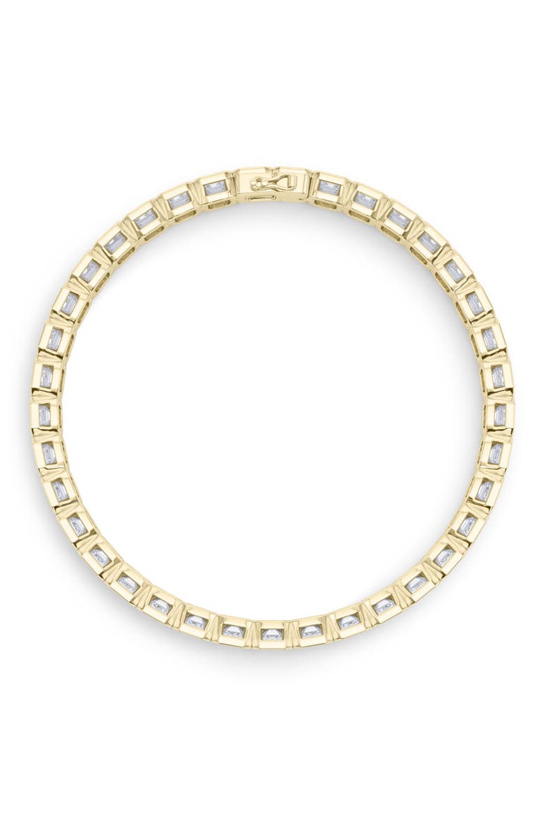 Emerald Cut Lab Created Diamond Tennis Bracelet, Alternate, color, 18K YELLOW GOLD