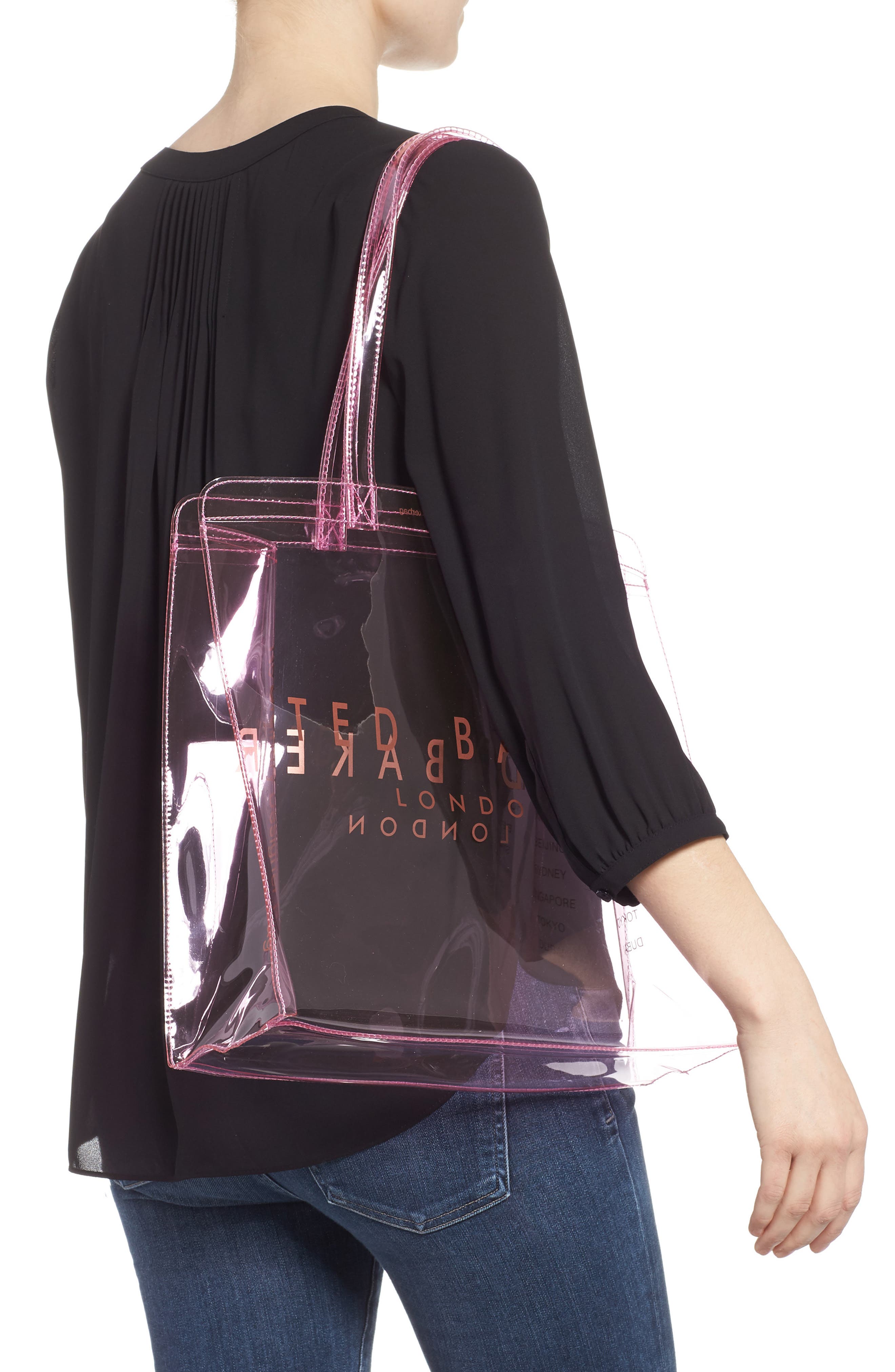 Large Clear Icon Tote (Nordstrom Exclusive), Alternate, color, LT-PINK