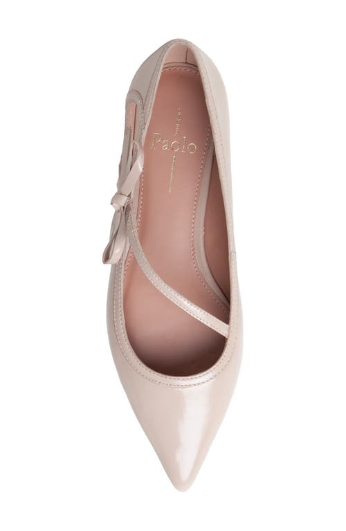 Linea Paolo Nuri Bow Pointed Toe Patent Flat In Neutral