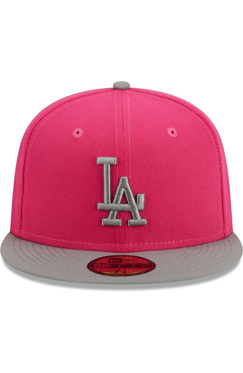 New Era Men's New Era Pink Los Angeles Dodgers Two-Tone Color Pack 59FIFTY Fitted Hat, Alternate, color, 