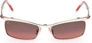 Christian Louboutin 55mm Rectangular Sunglasses
