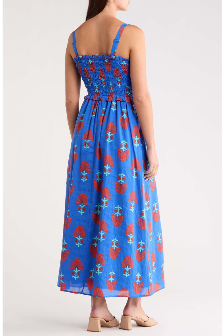 Riela Floral Cotton Sundress, Alternate, color, BLUE-RED