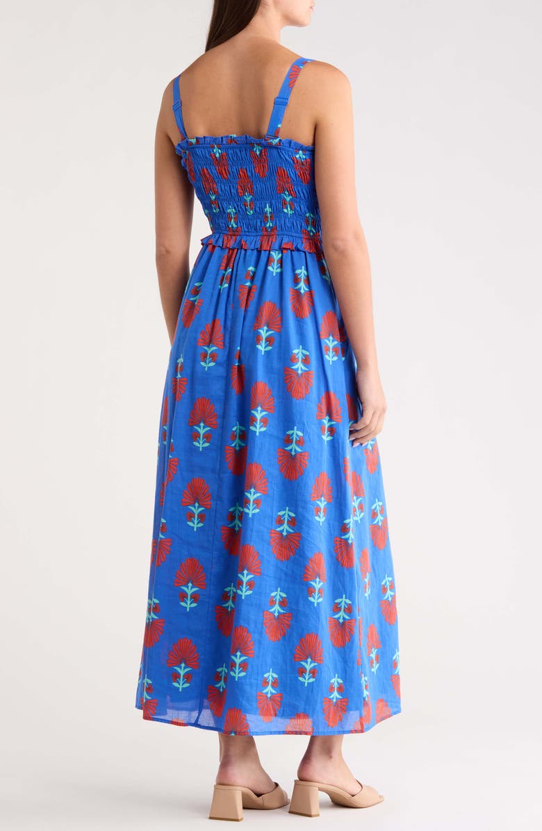 SUGARLIPS Riela Floral Cotton Sundress, Alternate, color, Blue-Red