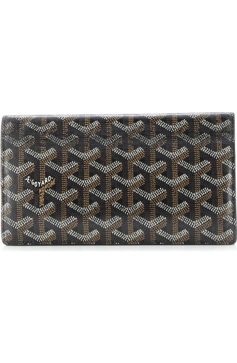Pre-Owned Goyard Richelieu Wallet Coated Canvas Long, Main, color, Black