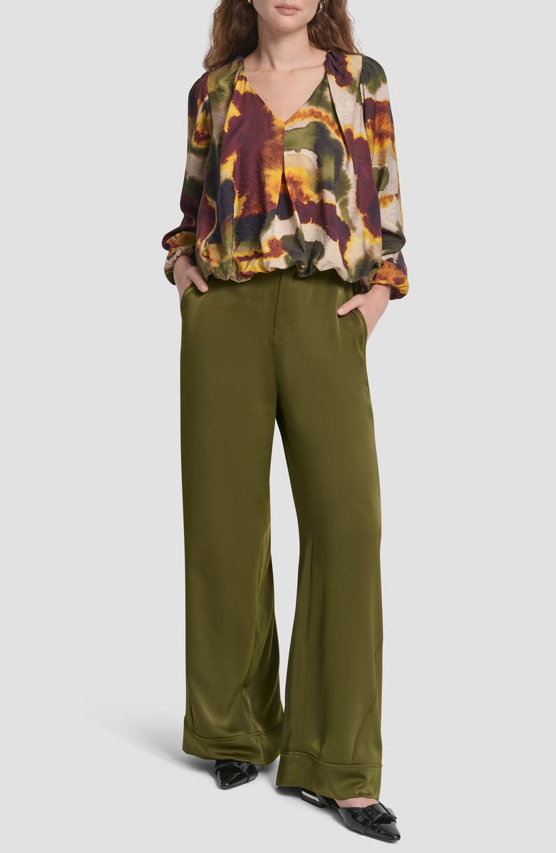 DKNY Pleated Voile Bubble Top, Alternate, color, 