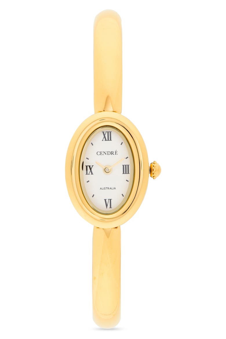 Kate Oval Bangle & Link Bracelet Watch, 20mm x 29mm, Main, color, GOLD