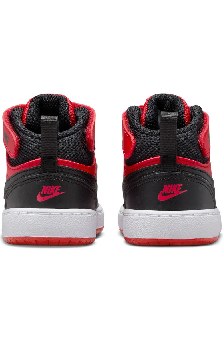 Nike Kids' Court Borough Mid 2 Sneaker, Alternate, color, University Red/ Black/ White