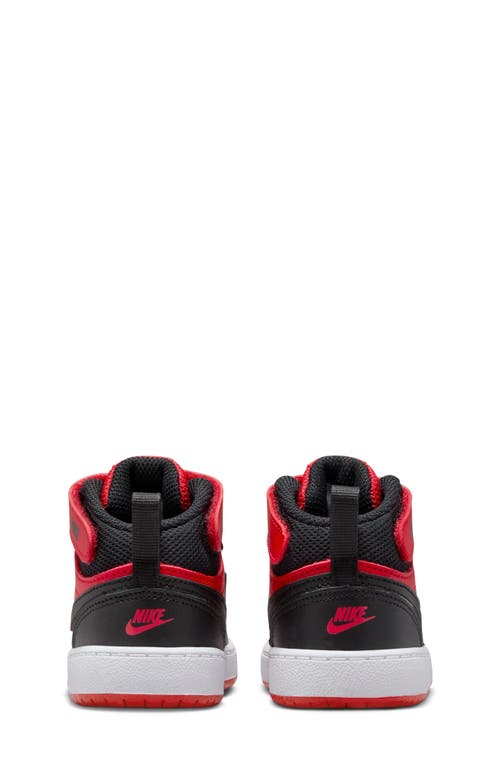 Nike Baby Red & Black Court Borough Mid 2 Sneakers In University Red/black/white