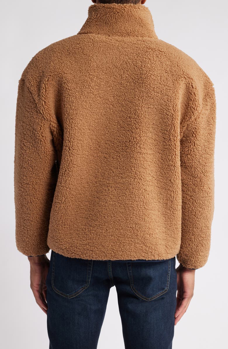 UGG<sup>®</sup> UGGbraid Half Zip Fleece Pullover, Alternate, color, Chestnut