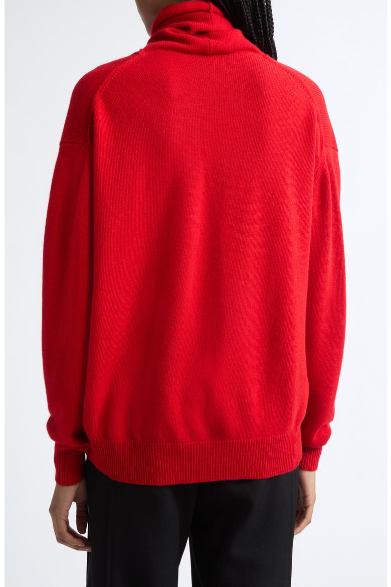 Wool and Cashmere V-Neck Sweater, Alternate, color, VERMILION RED