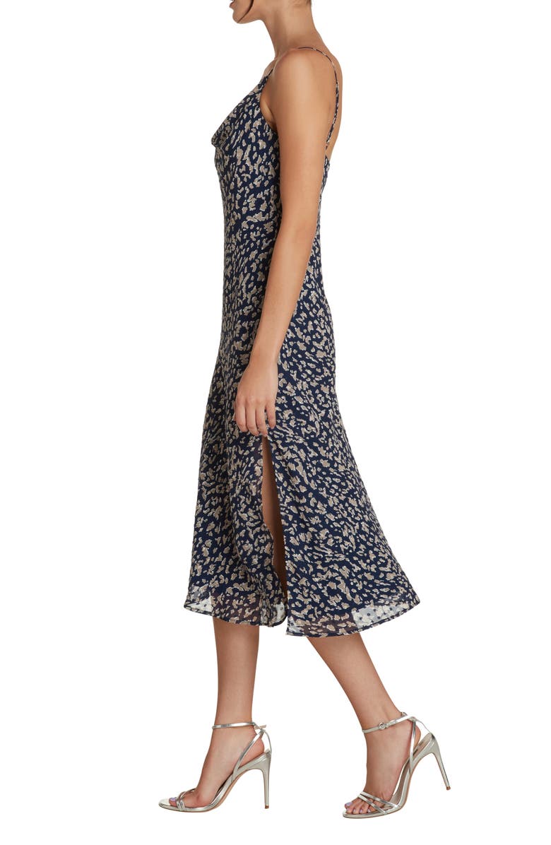 Willow Amelie Animal Print Minidress, Alternate, color, Midnight