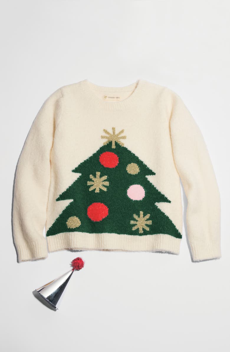 Tucker + Tate Holiday Tree Sparkle Intarsia Sweater, Alternate, color, 
