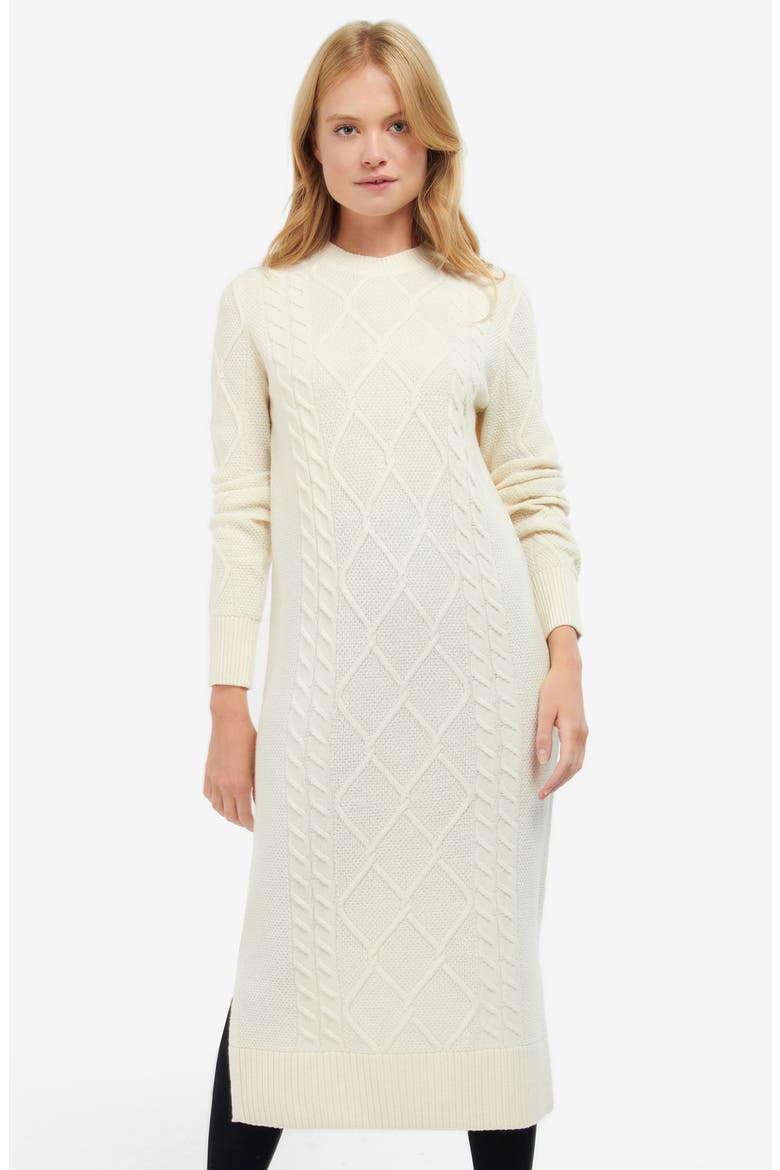 Burne Long Sleeve Wool Blend Sweater Dress, Alternate, color, ARAN