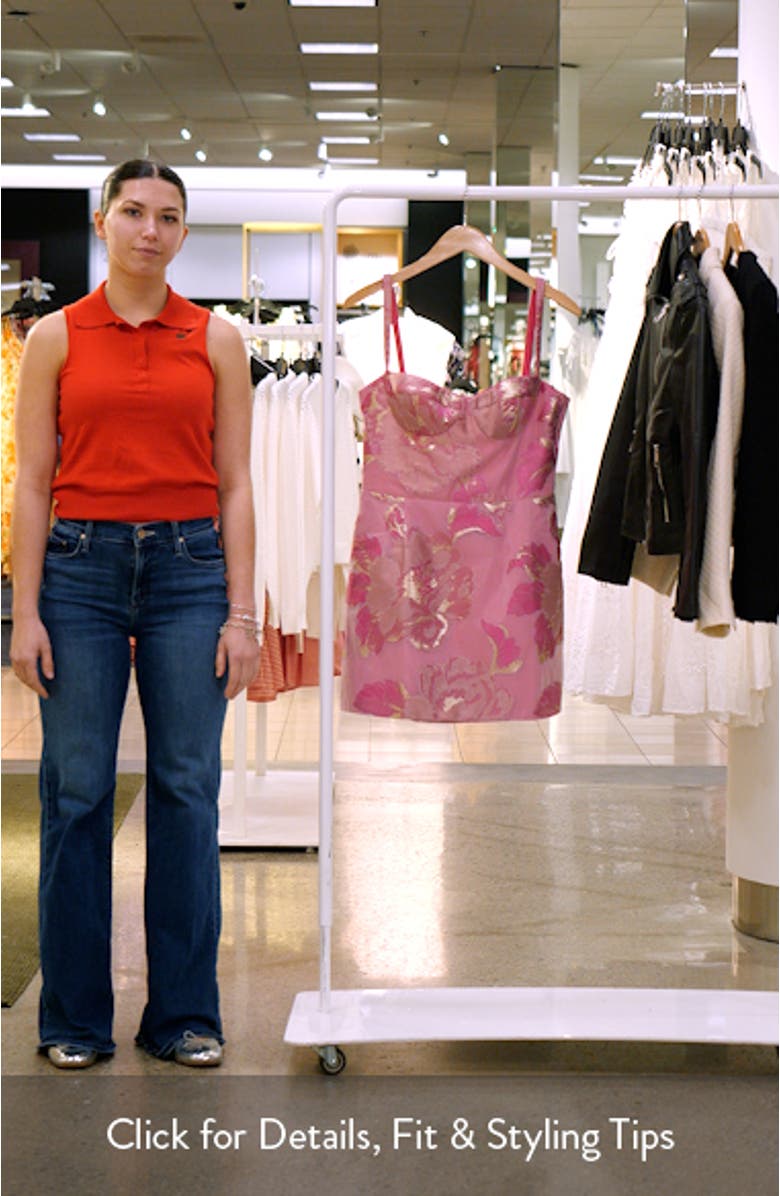 Claudette Metallic Jacquard Cocktail Minidress, sales video thumbnail